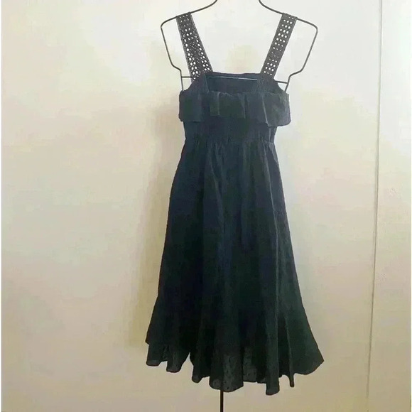 J.Crew black eyelet ruffle midi dress 00 - Picture 5 of 5
